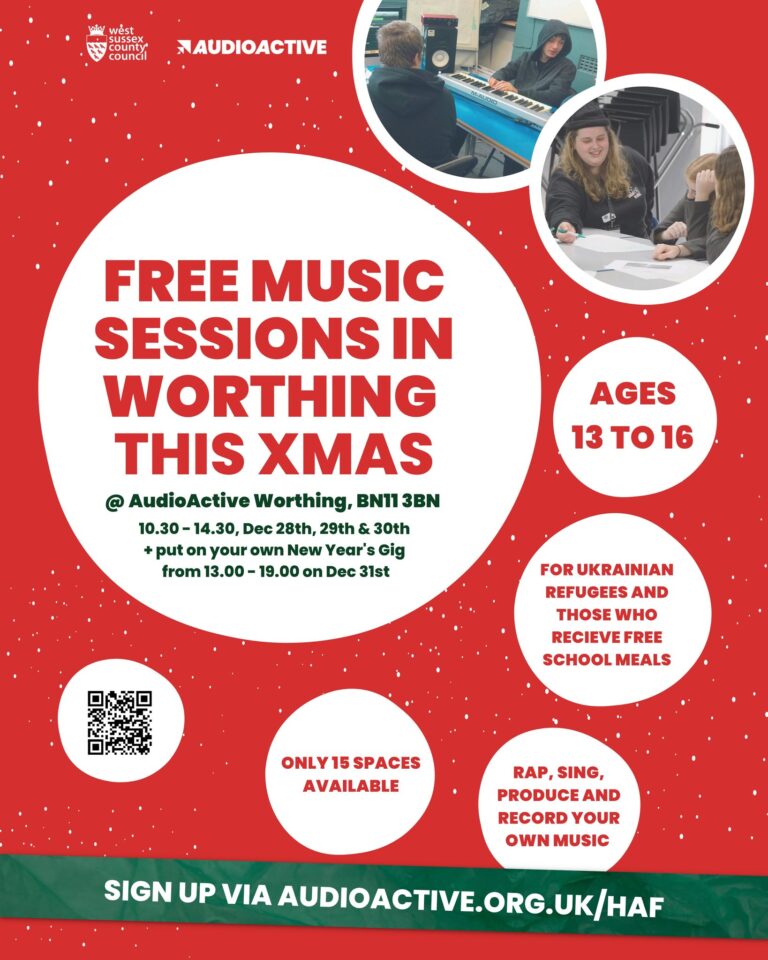Education 4 AudioActive music sessions advert poster