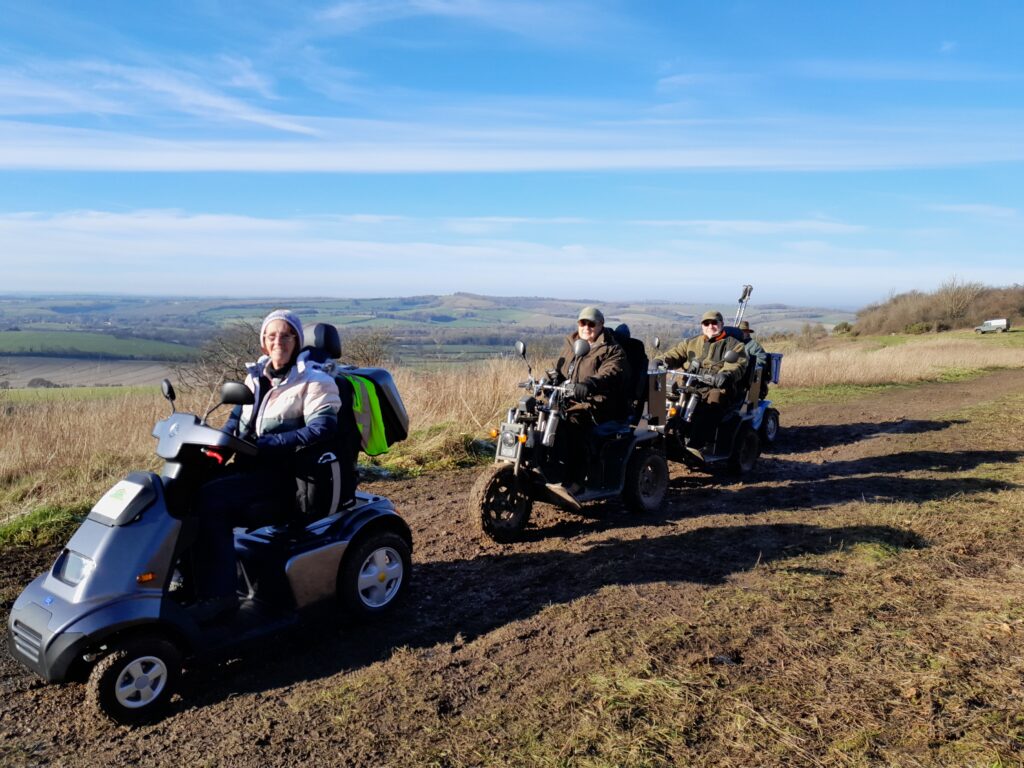 Mobility scooters in the South Downs National Park